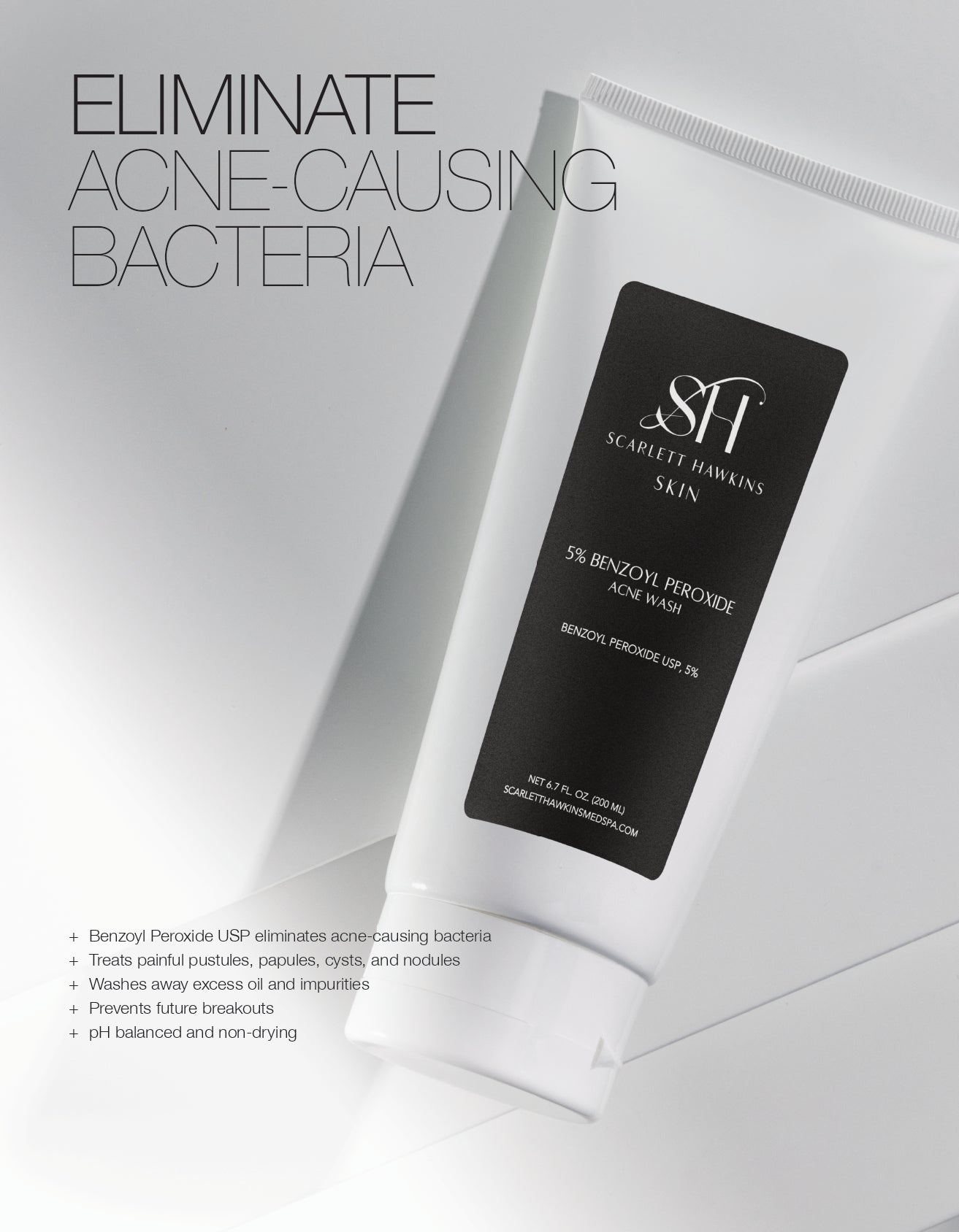 SH SKIN 5% Benzoyl Peroxide Acne Wash