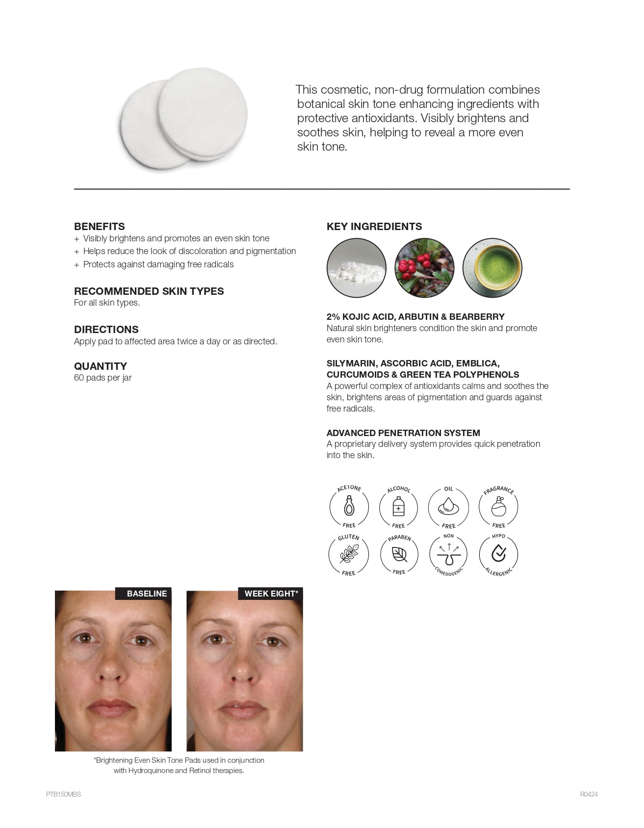 SH SKIN EVEN Brightening Pads 4% Hydroquinone