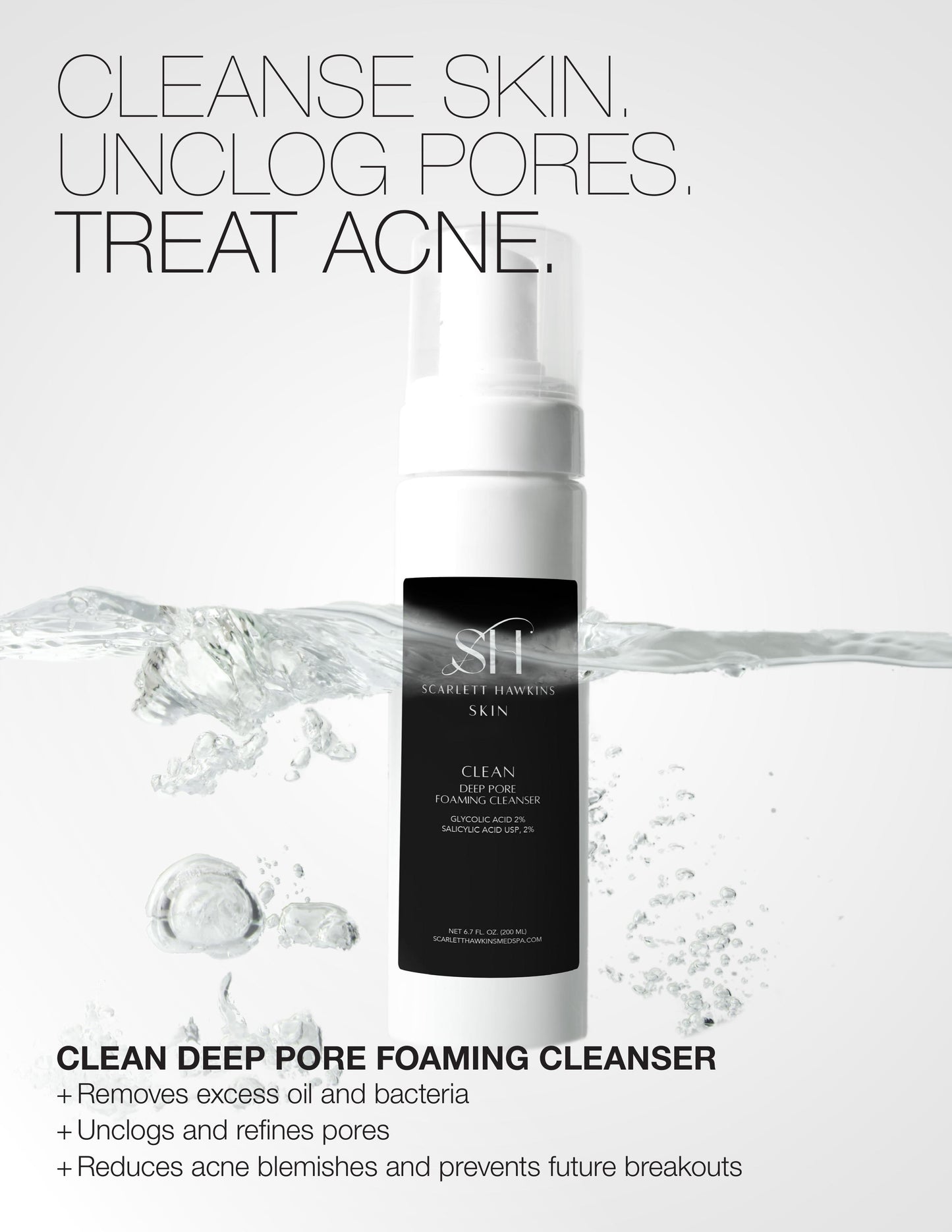 SH SKIN CLEAN Deep Pore Foaming Cleanser 6.7oz