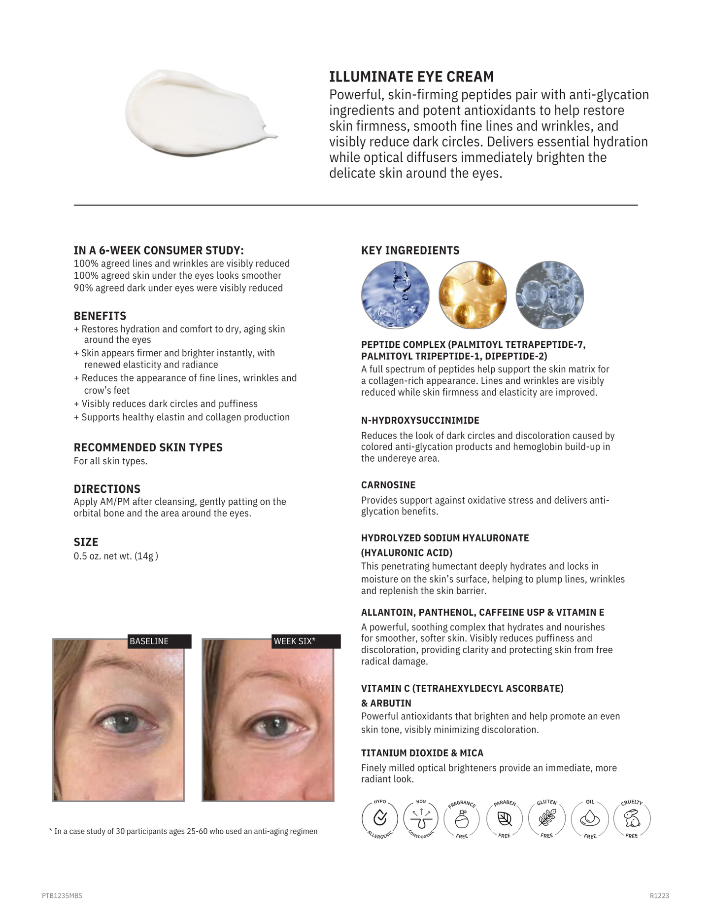 SH SKIN Illuminate Eye Cream 5oz