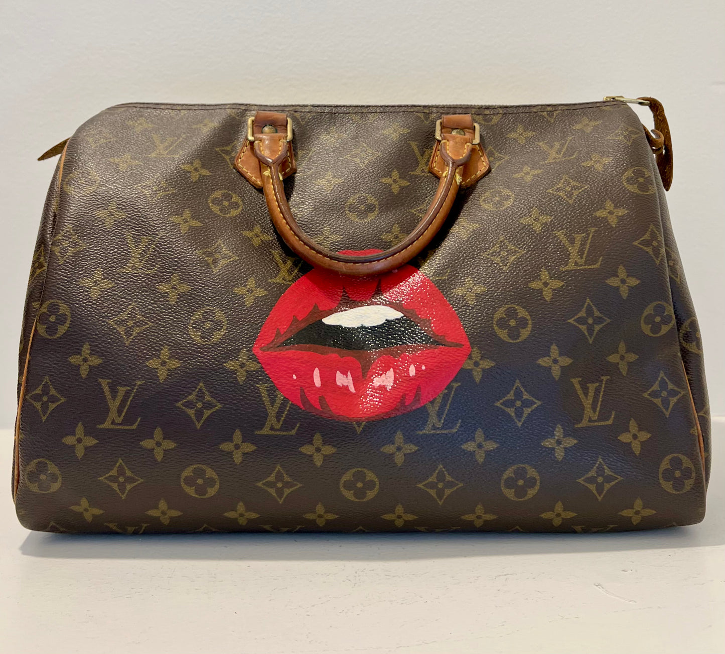 Custom Louis Vuitton Lips Handbag